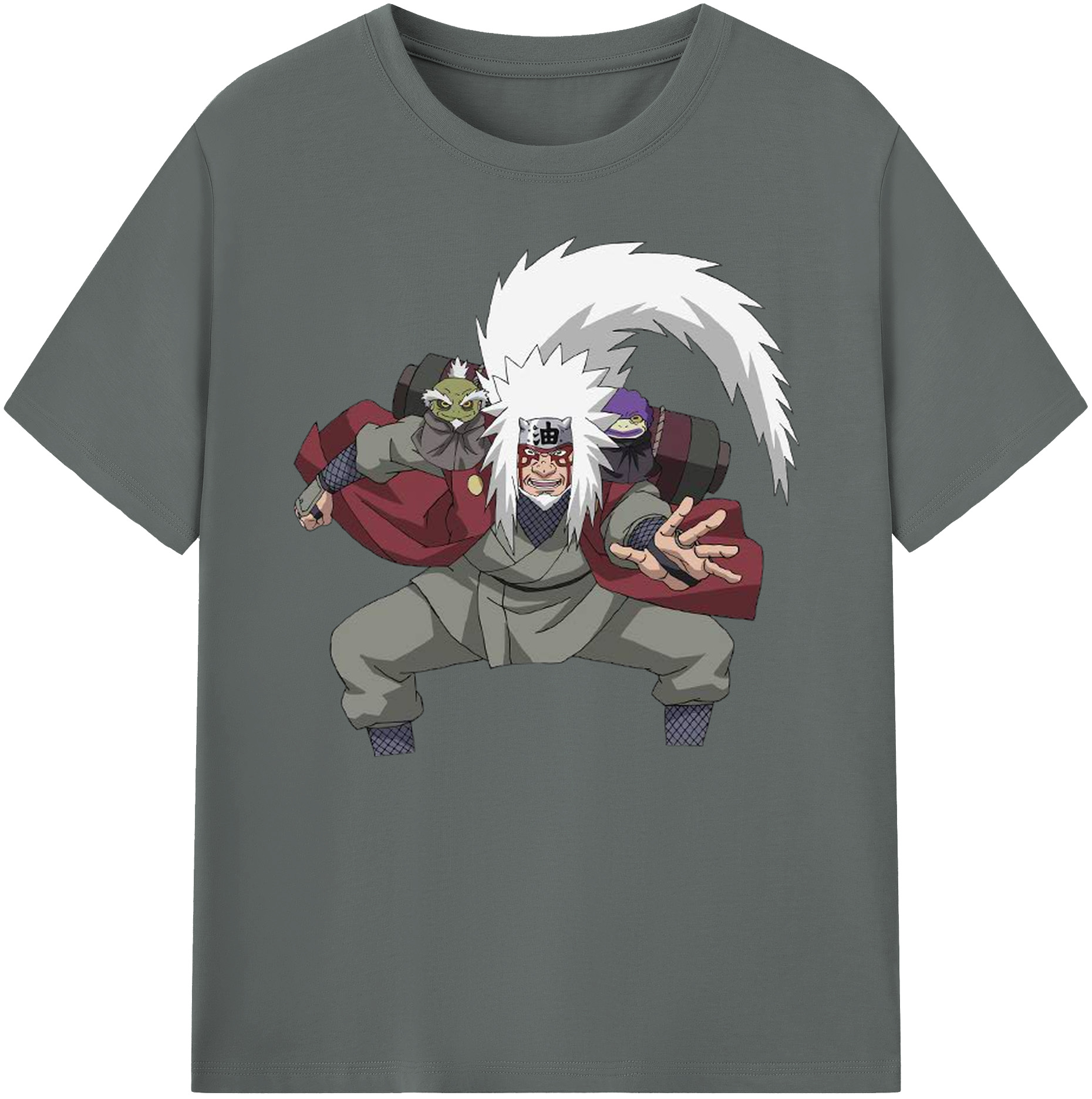 （画像用） NARUTO -ナルト- 自来也（じらいや） Jiraiya 綿100％ メンズ半袖Tシャツ｜肌触りやわらか＆通気性